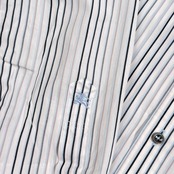 BURBERRY BLACK LABEL バーバリーブラックレーベル ストライプ 長袖 シャツ サイズ 38 /ホワイト系 メンズ 三陽商会
