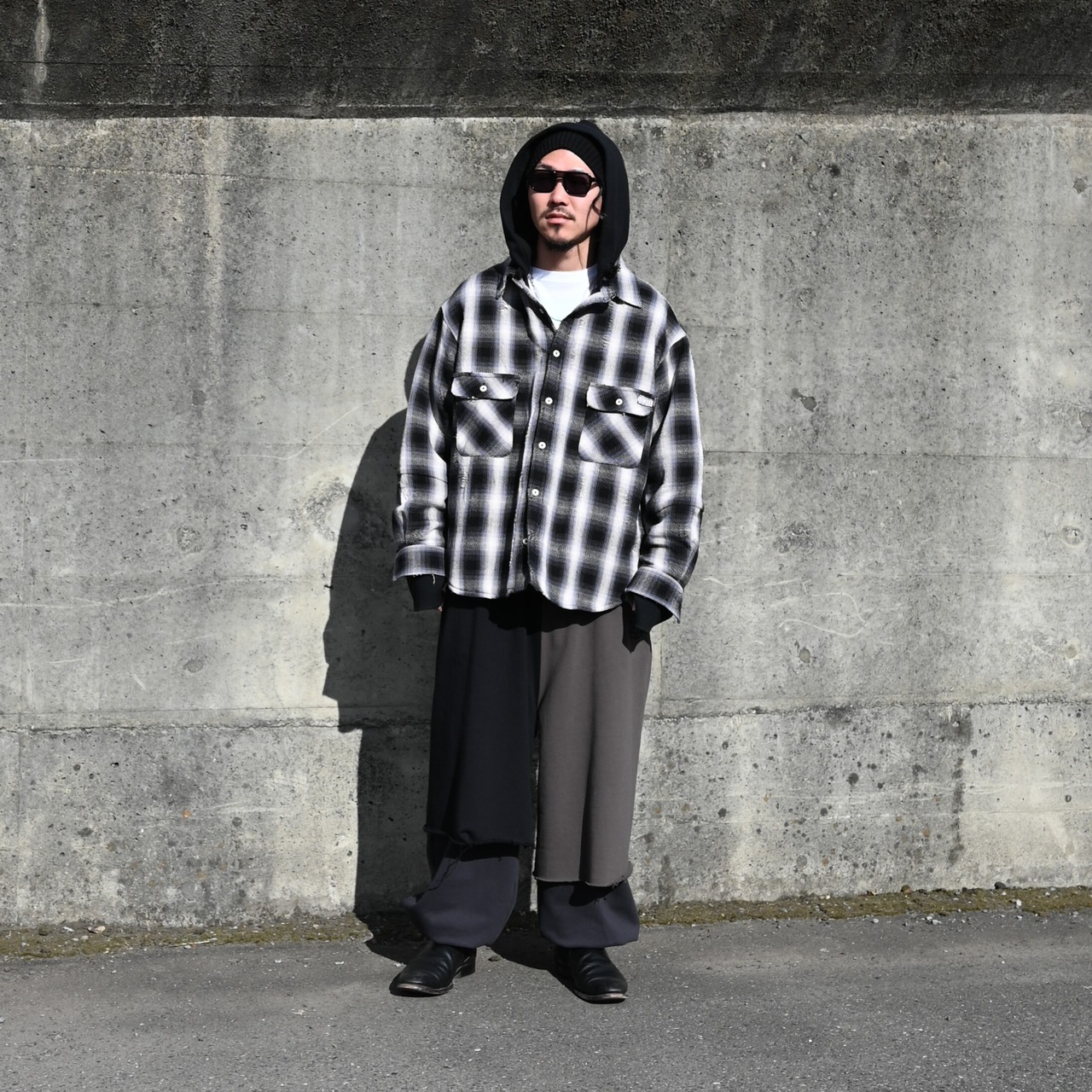 Leh / Hoodie Layered Shirts コーディネート
