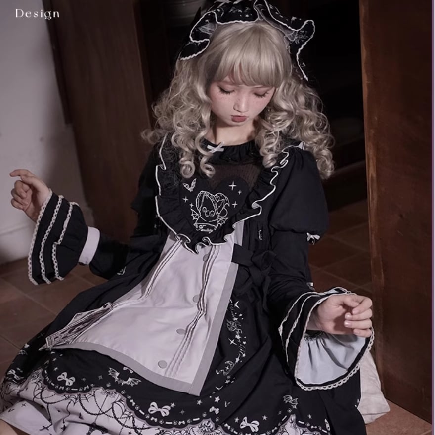 オリジナル lolita 日常ゴシック暗黒系ロリータJSKワンピース　L359＃ ゴスロリ ワンピース 闇カワイイ ダーク 暗黒 ゴシック lolita