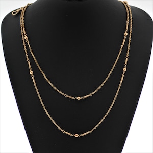 ９K Gold Long Necklace　９金　ゴールド　ロングネックレス