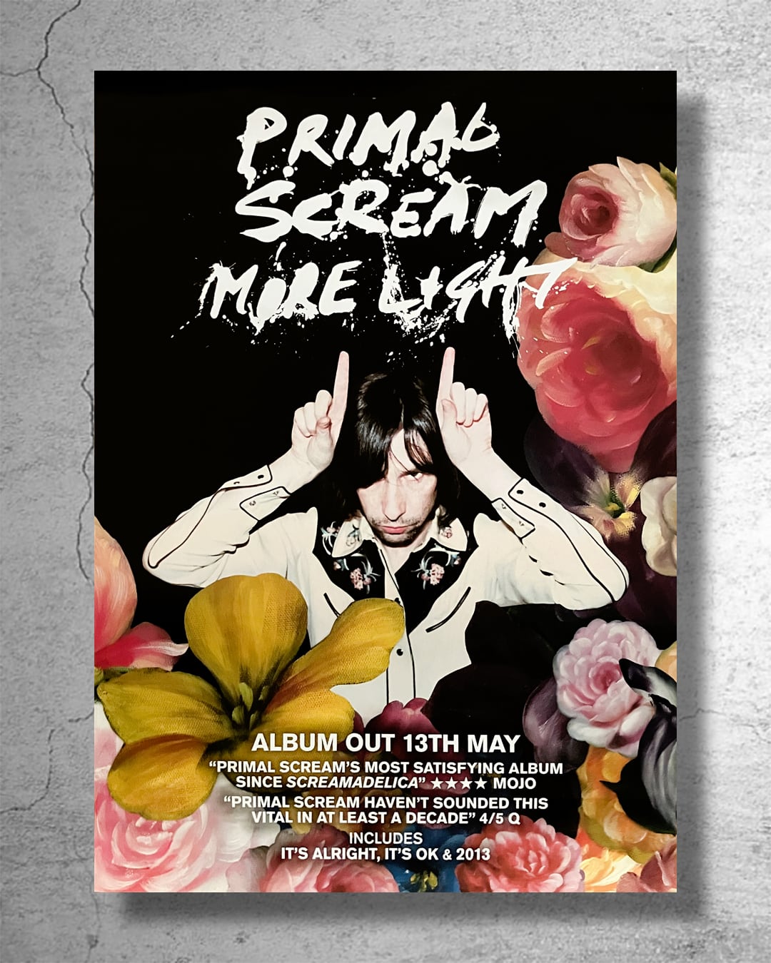 『Primal Scream プライマル・スクリーム』2013年イギリスでのアルバム『More Light』リリース告知ポスター