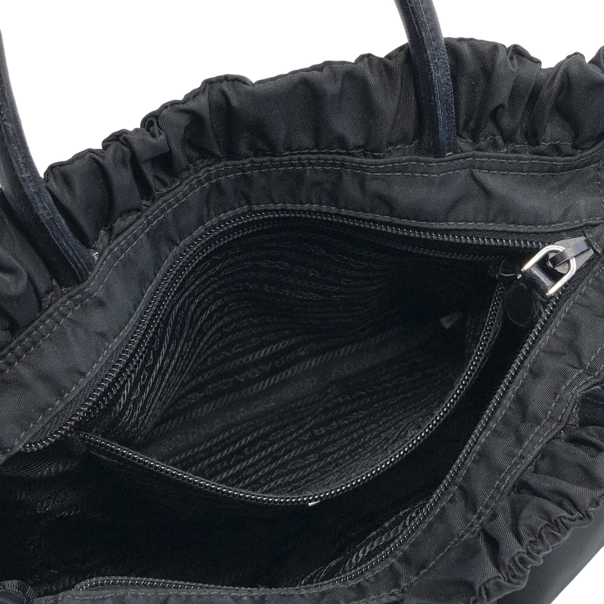 PRADA プラダ リボン トライアングルロゴ ナイロン 2WAY ハンドバッグ