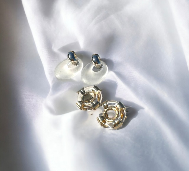 vintage clear pierce