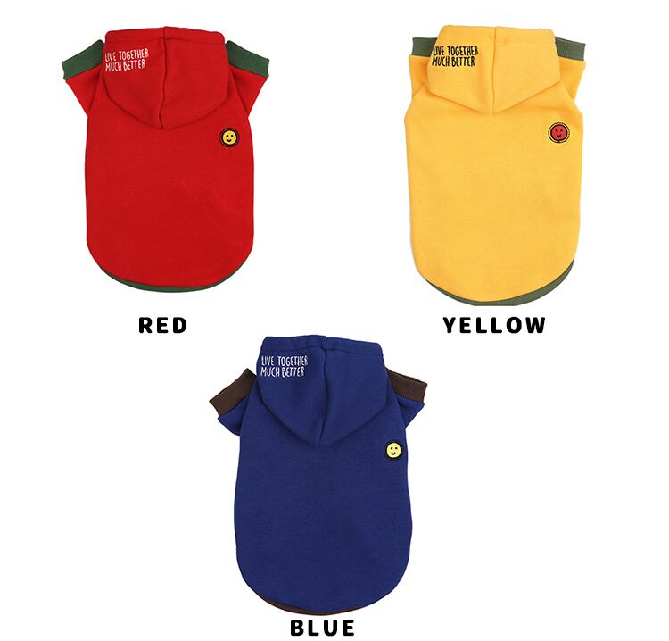 【SALE】big smile T-shirt S ~ 2XL 3color / 犬服 秋冬 新作 長袖 ドッグウェア 小型犬 中型犬 犬 服 暖かい 猫 ペット用品 ペット洋服