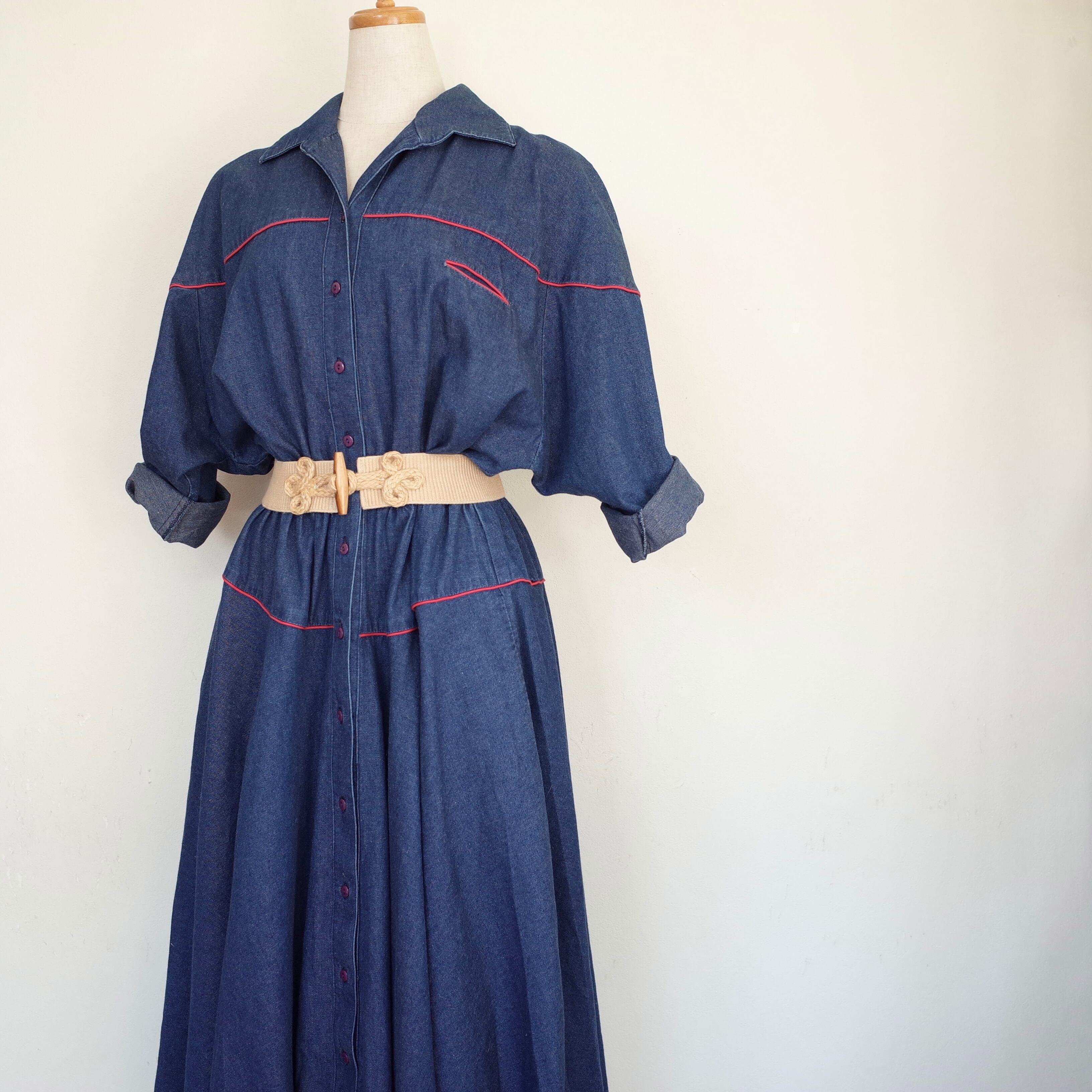 USA made denim long dress