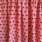 ブロックプリント生地【50cm単位】インド綿  小花柄 ピンク×ベージュ×赤 #49311-PK2【再入荷】