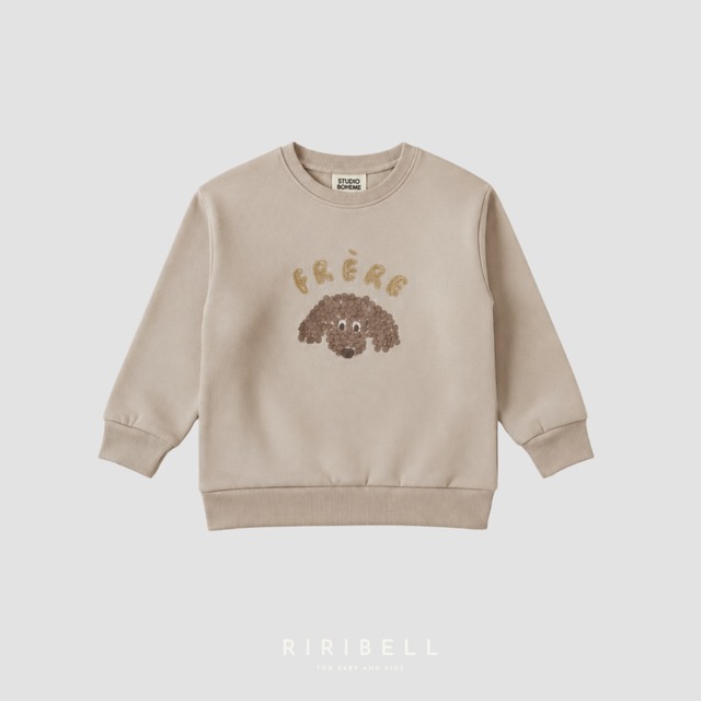 【STUDIO BOHEME】BART SWEAT-SHIRT - STONE / one DOG FRERE / 36M,4Y,6Y
