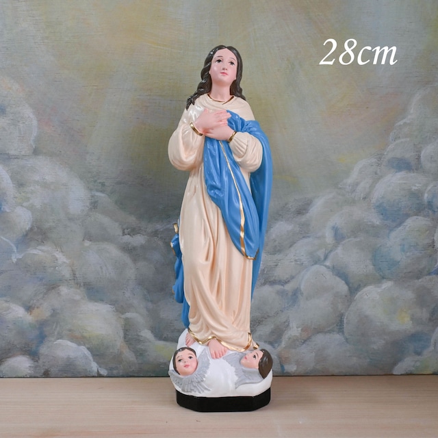 被昇天の聖母像【28cm】室内用カラー仕上げ