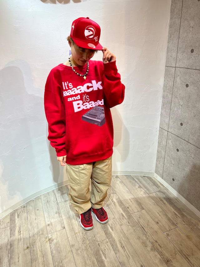 ＲＡＰ ＡＴＴＡＣＫ　”DJｓit baaack and bad” 12oz スェットシャツ レッド　３ＸＬ