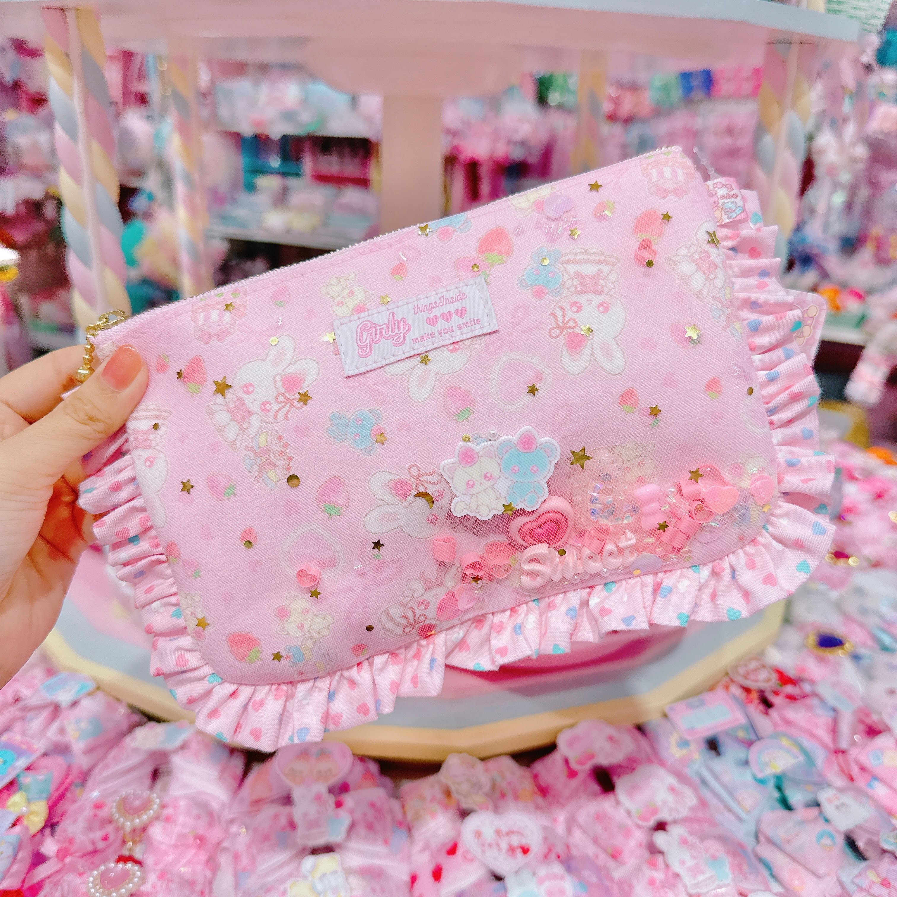 【N9】17-17シャカシャカフリルBIGポーチ