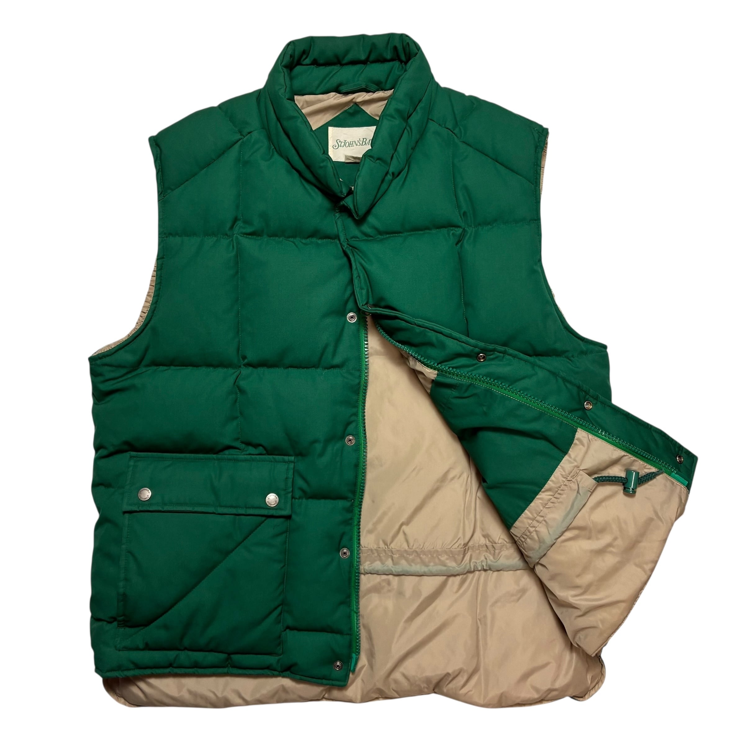 90s St John's Bay 65/35 Cross Box Quilting Down Vest | BOONIES MART
