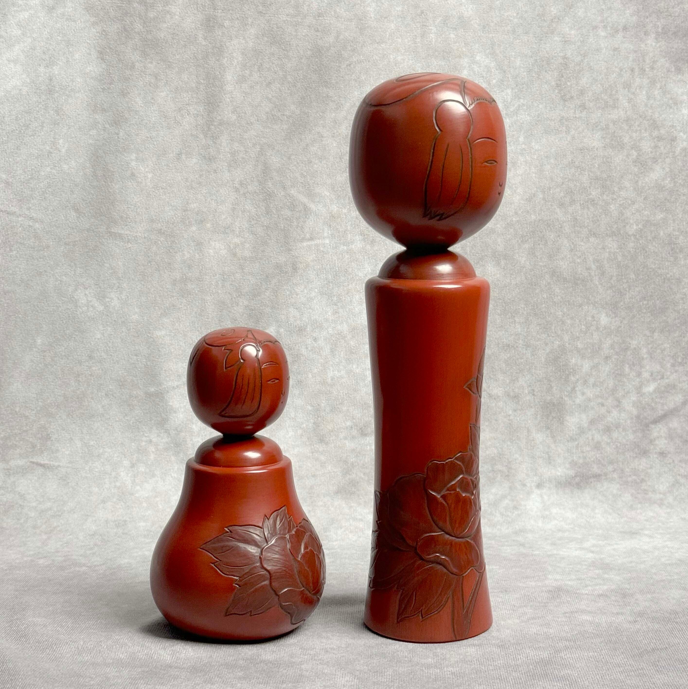伝統工芸「鎌倉彫こけし」ペア（No.30）