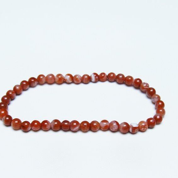 ナンホーンアゲート ブレスレット 5mm 南紅瑪瑙 ブレス 一点物 メール便可 [M便 1/10] 111-42119