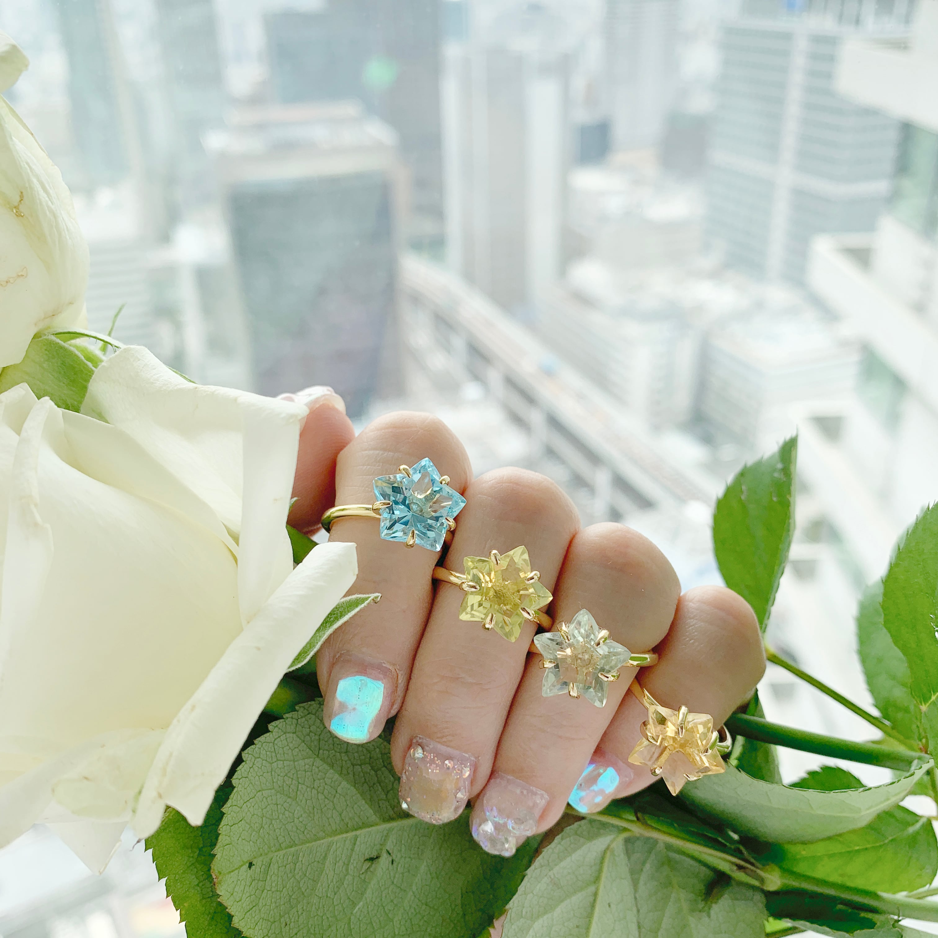 シトリンスターシェイプリング | ＜天然石ジュエリー＞Sally's Jewelry