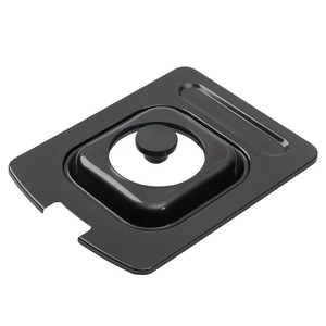 【努力特価】アイメディア(Aimedia) フライパンカバー 玉子焼き器 フライパン 蓋 13×17cm 15.5×19cm 対応 中身が見える ガラス 窓付き お手入れ簡単 エッグパン ふた 蒸し焼き 卵焼き 餃子 キッチン 黒