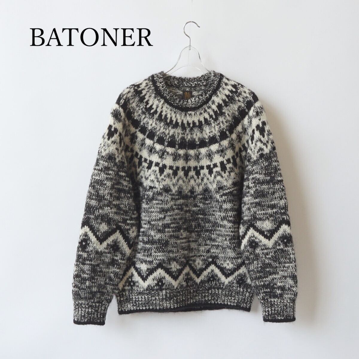 BATONER/バトナー・MOHAIR NORDIC CREW NECK | a flat shop