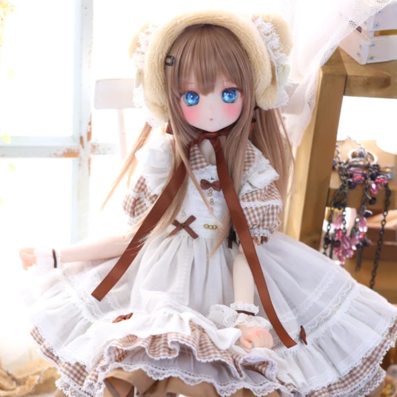 ハニベア・ピクニックセット（ブラウン）｜Mini Dollfie Dream ・ 1/4TinyFox PEKO・KUMAKO - 1