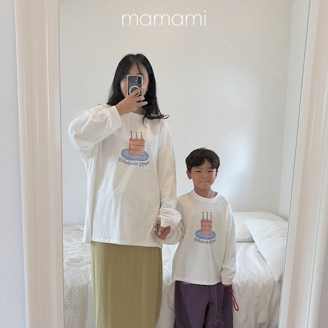 【取寄】mamami|happy bee cake tee (mom)|ハッピービーケーキTシャツ(ママ)|FREE|mom|26 autumn