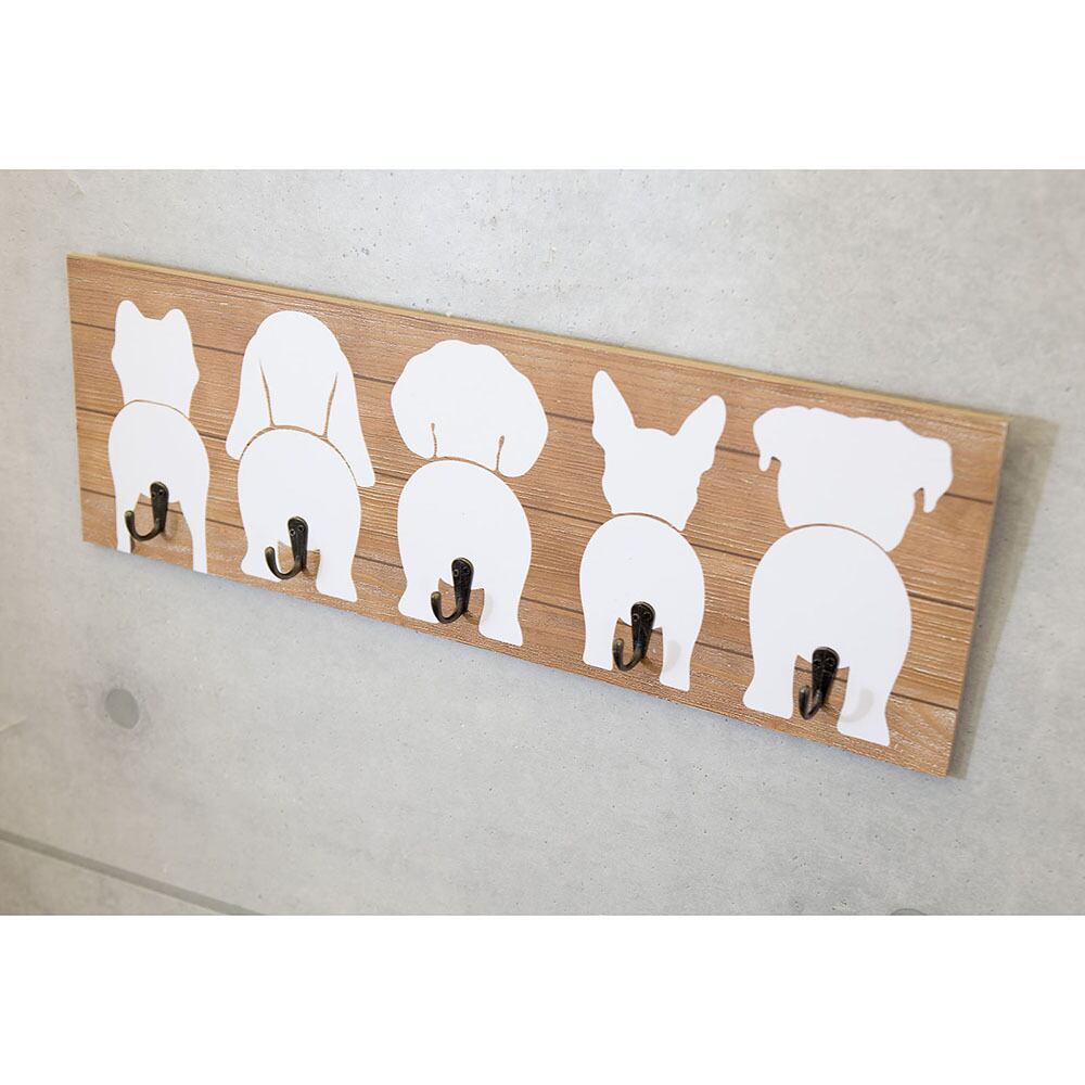 ドッグウォールフック しっぽがフックになった かわいい 壁掛け