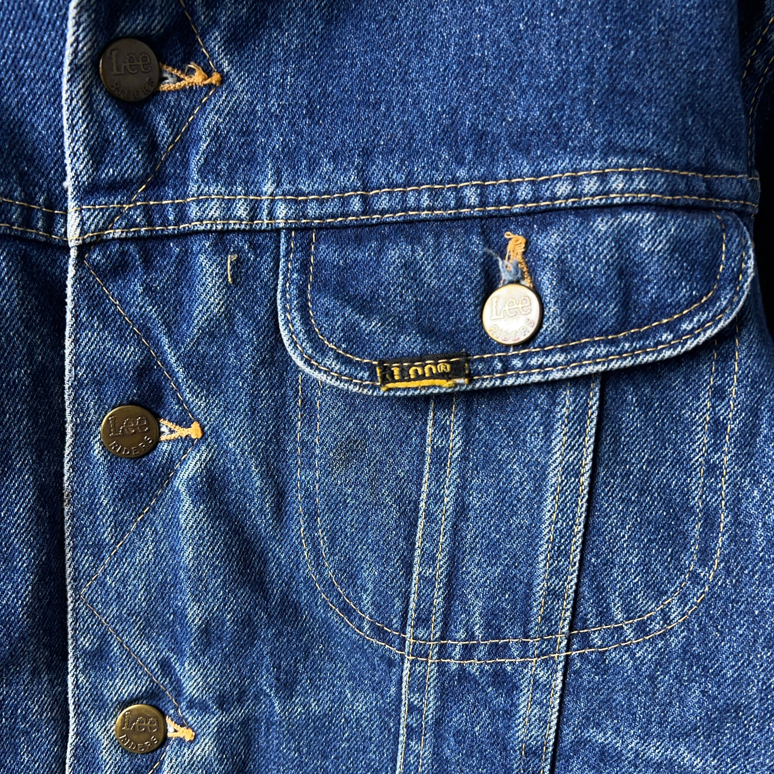 復刻 美品 Lee ストームライダー デニムジャケット XL ブランケット 80's Lee STORM RIDER Lined Denim Jacket 80年代 リー ストーム
