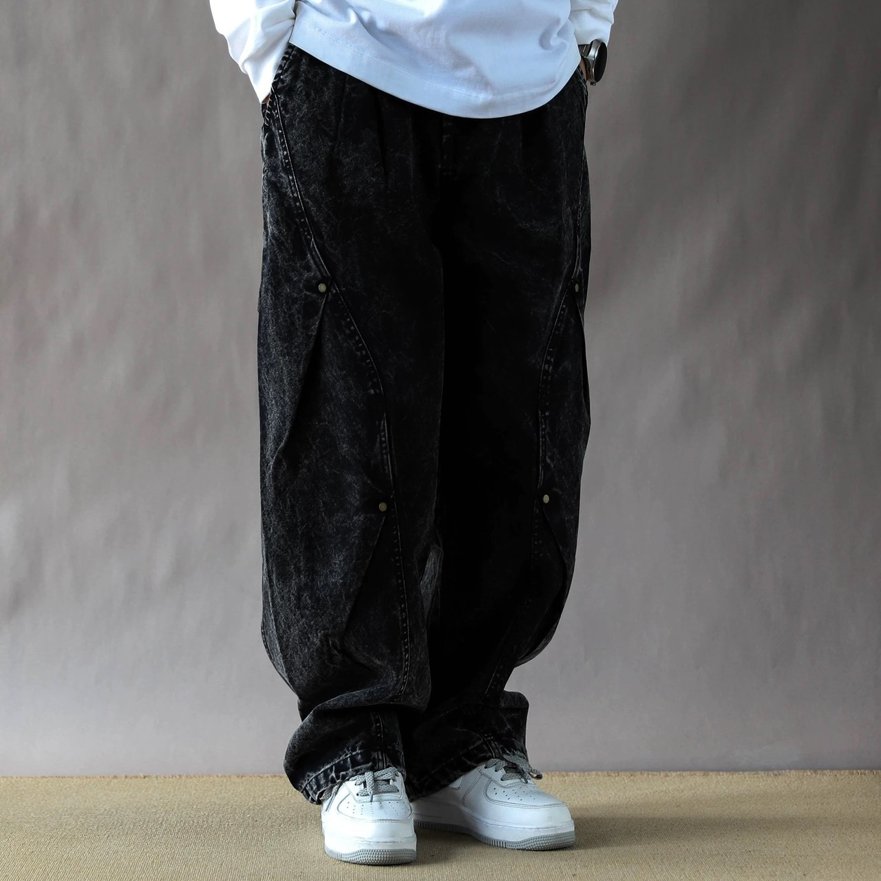 Wide panel denim pants 1230 - 3