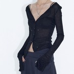 rib sheer　glitter tops / l0516
