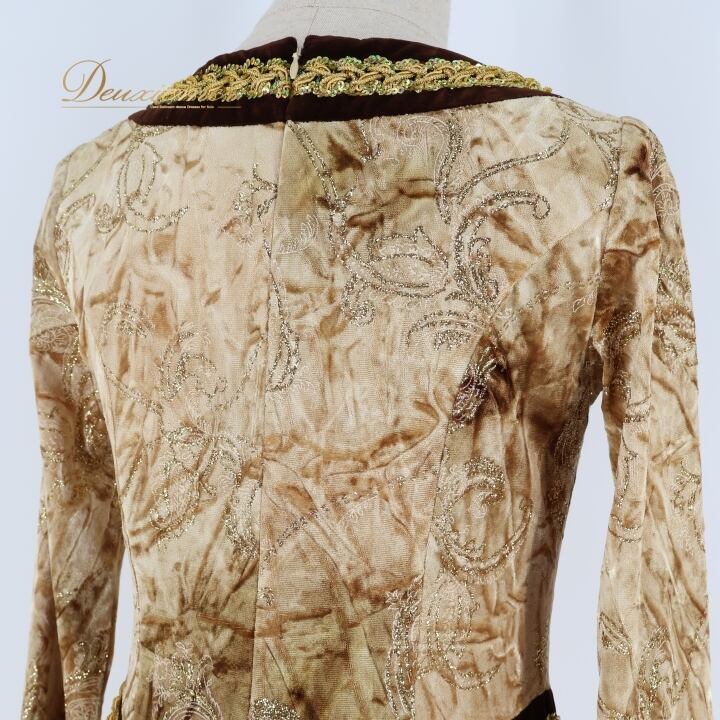 フラダンス 衣装 ワンピース ドレス アロハスタンダード ゴールド系