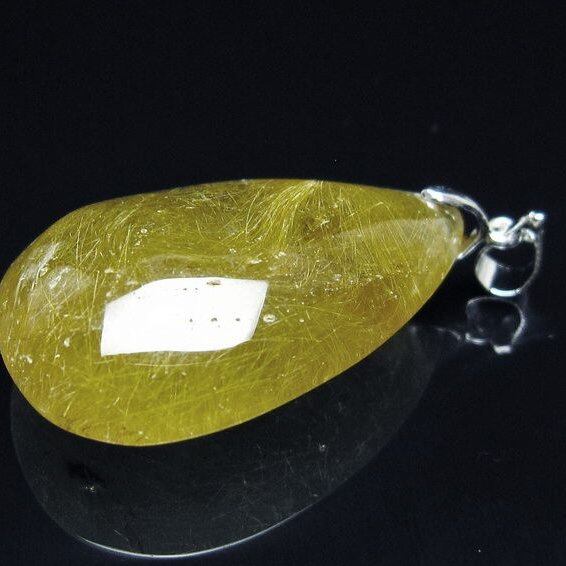 ルチルクォーツ ペンダント 一点物 メール便可 [M便 1/20] 112-13003