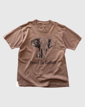 【古着】WCS (野生動物保全協会) "Protect the Elephant" アートT