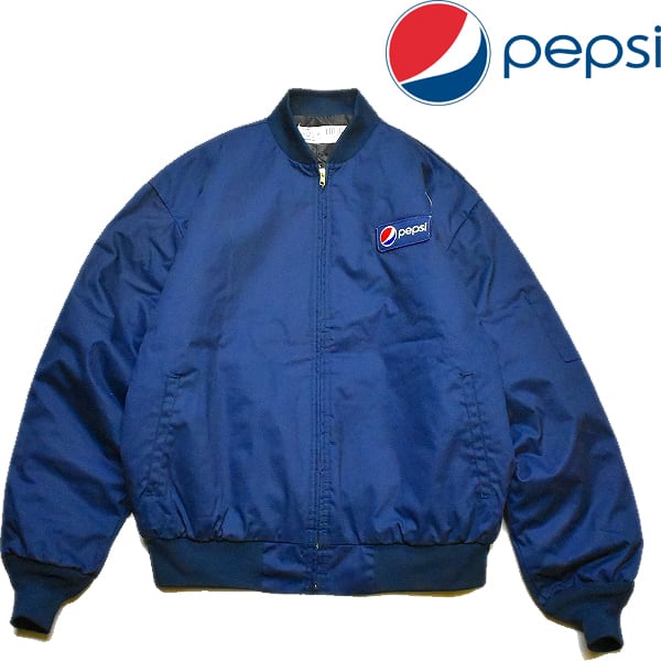 1点物◇PEPSIペプシMA-1ブルゾン紺ワークジャケット古着メンズXXL
