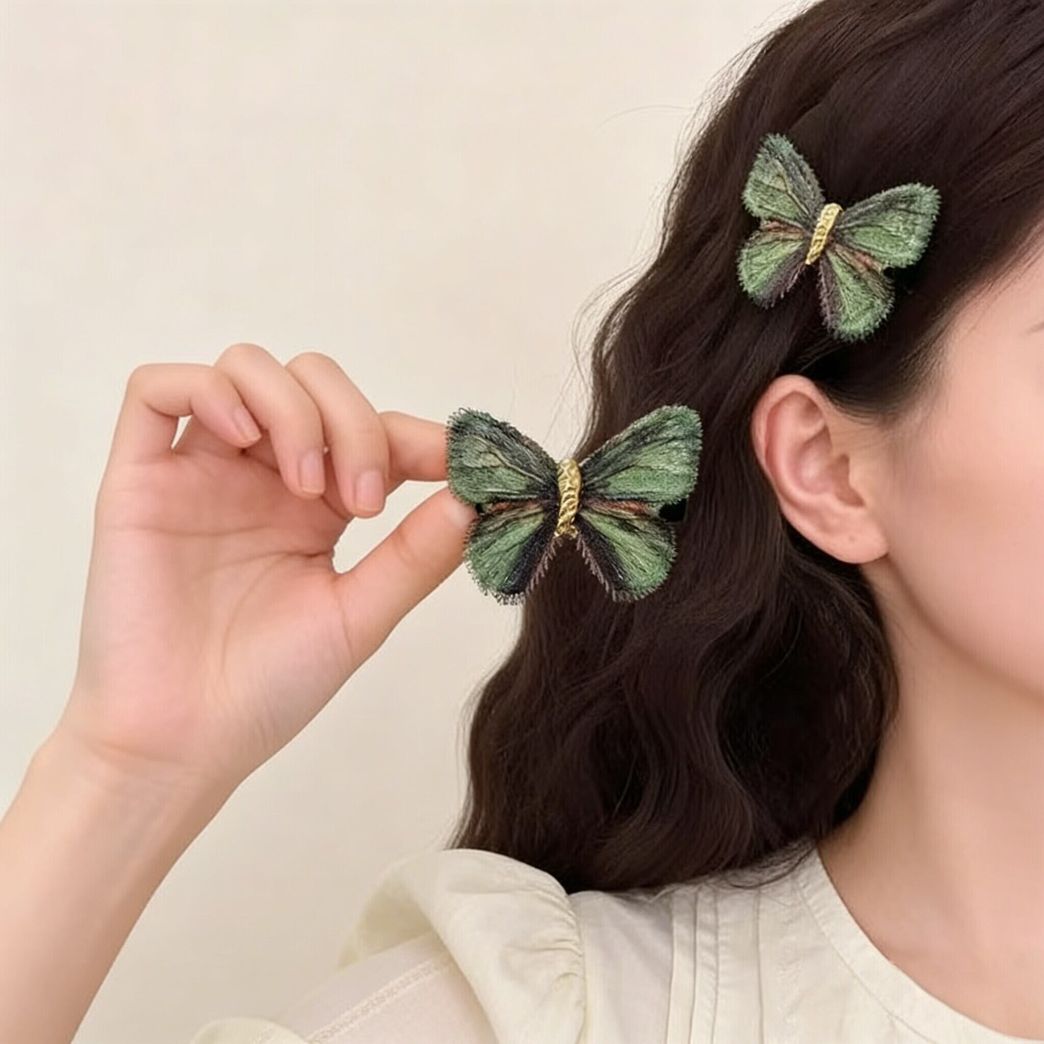 YLZYシリーズ】☆飾り物☆ 2color ヘアピン 髪飾り セット（2個） 小物