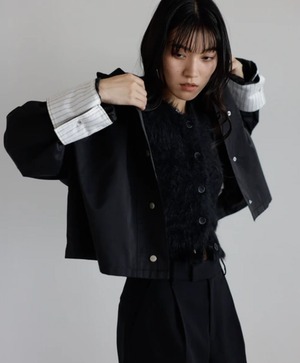 ナンバーミーTOKYO" CORDUROY SHORT MILITARY JACLET"BLACK