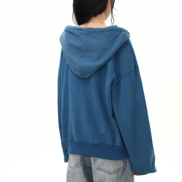 vintage logo color zip-up hoodie　ヴィンテージロゴカラージップパーカー　J2152