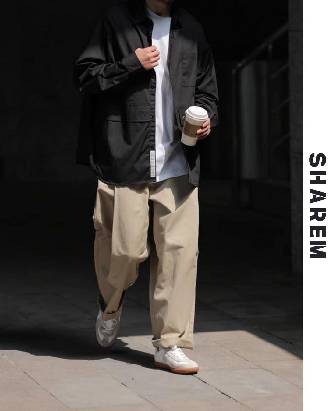 straight casual long pants B0167