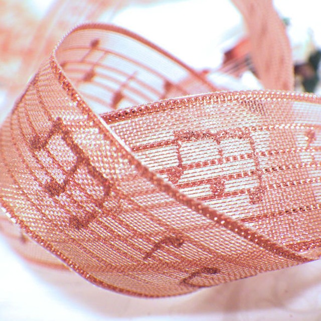 音符リボン　メロディ　ブロンズ　（幅28mm）　★大人気♪