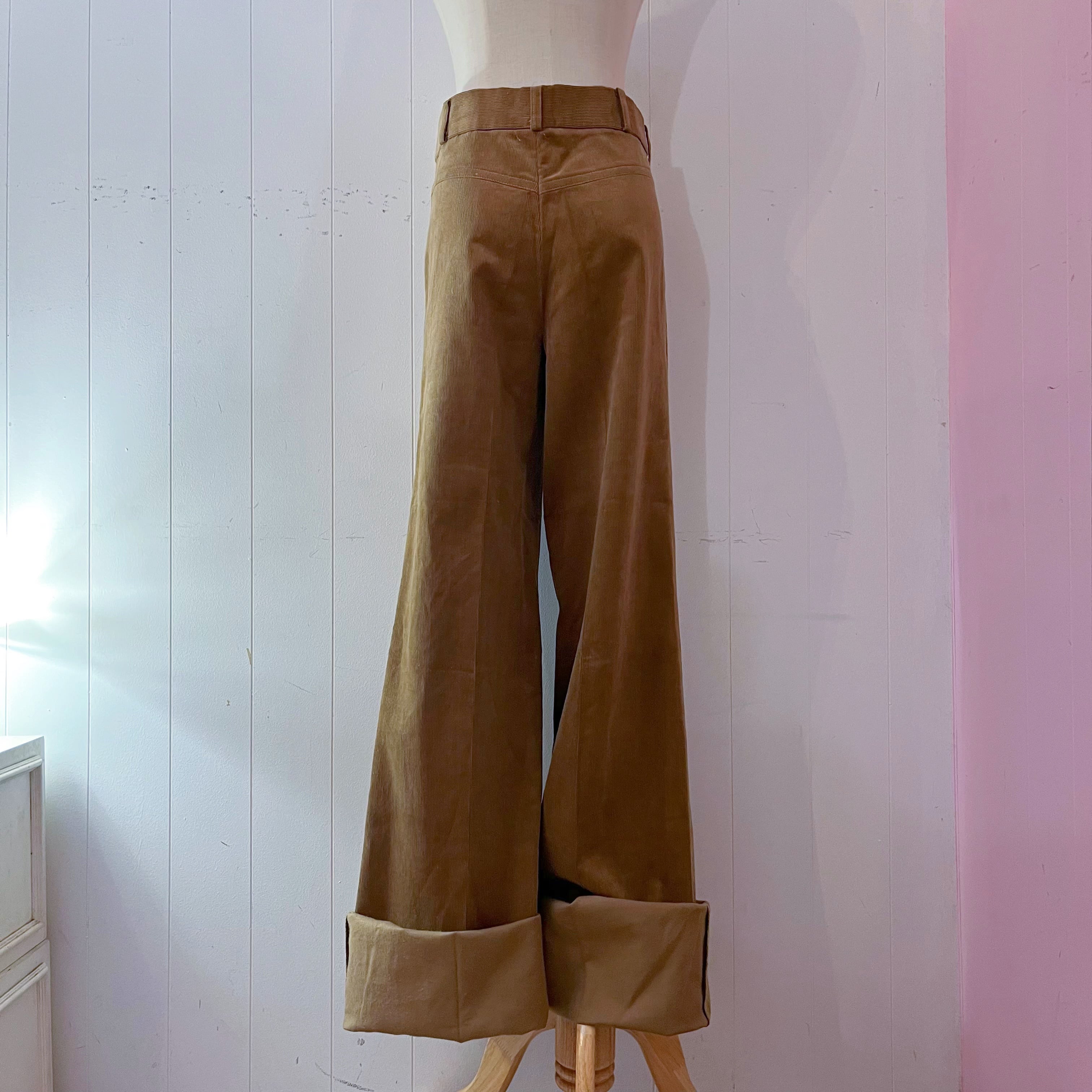 brown corduroy wide pants