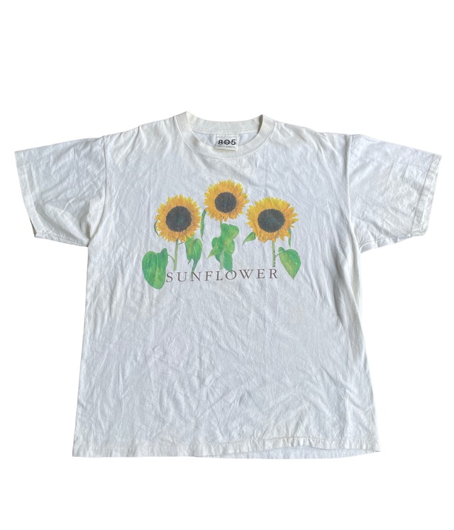Vintage 90s XL T-shirt -sunflower-
