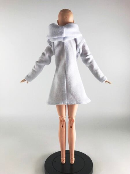 ドール服 1/6 女性用27 ネックスリーブカジュアルセーター ホワイト TV1002 VG - 画像5