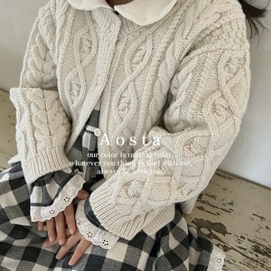 «sold out»«Aosta» Tweed knit cardigan ニットカーディガン