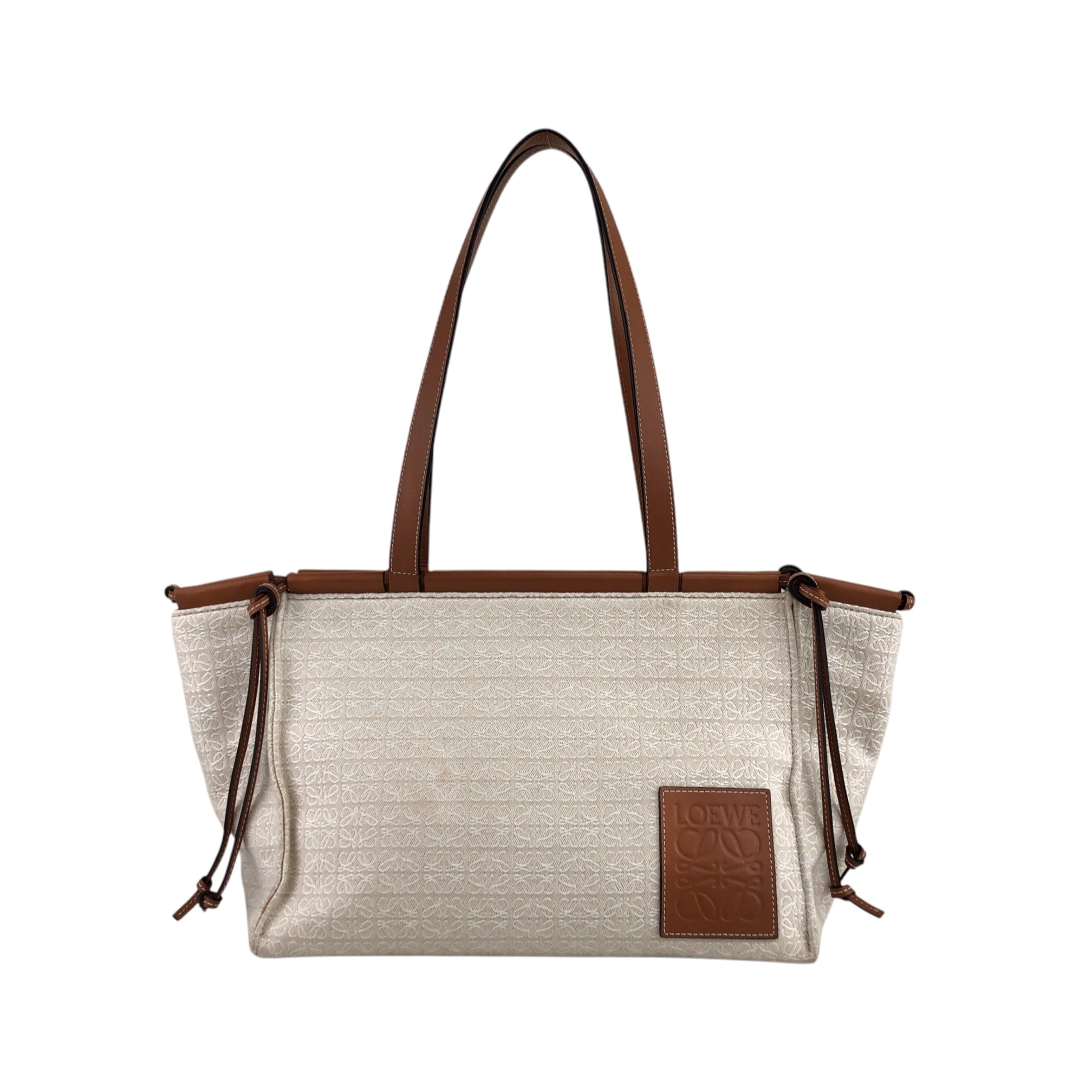 LOEWE ロエベ トートバッグ ベージュ ブラウン キャンバス CUSHION