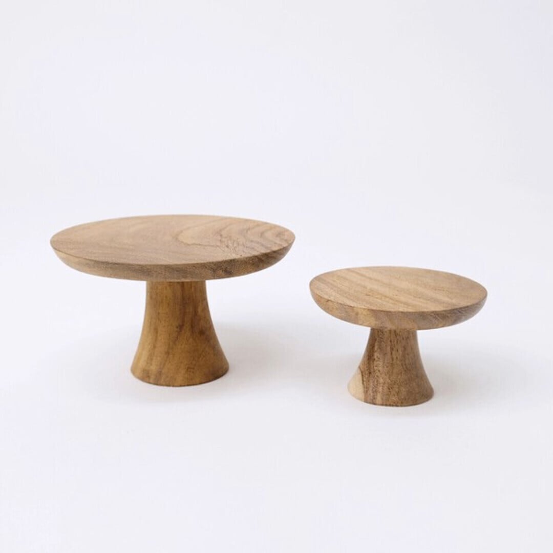 飾るものを引き立ててくれる 木のコンポート台 【Mサイズ】 304955