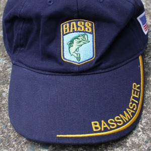 【FREE】古着 BASSMASTER バスマスター 刺繍 星条旗入り キャップ