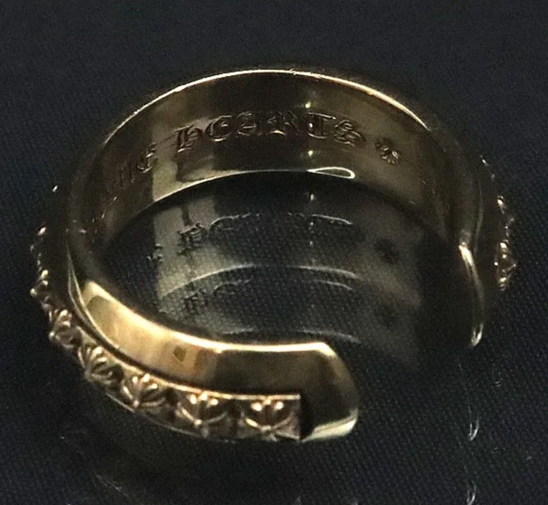 CHROME HEARTS クロムハーツ 22K オープンバンド CHプラス リング 指輪