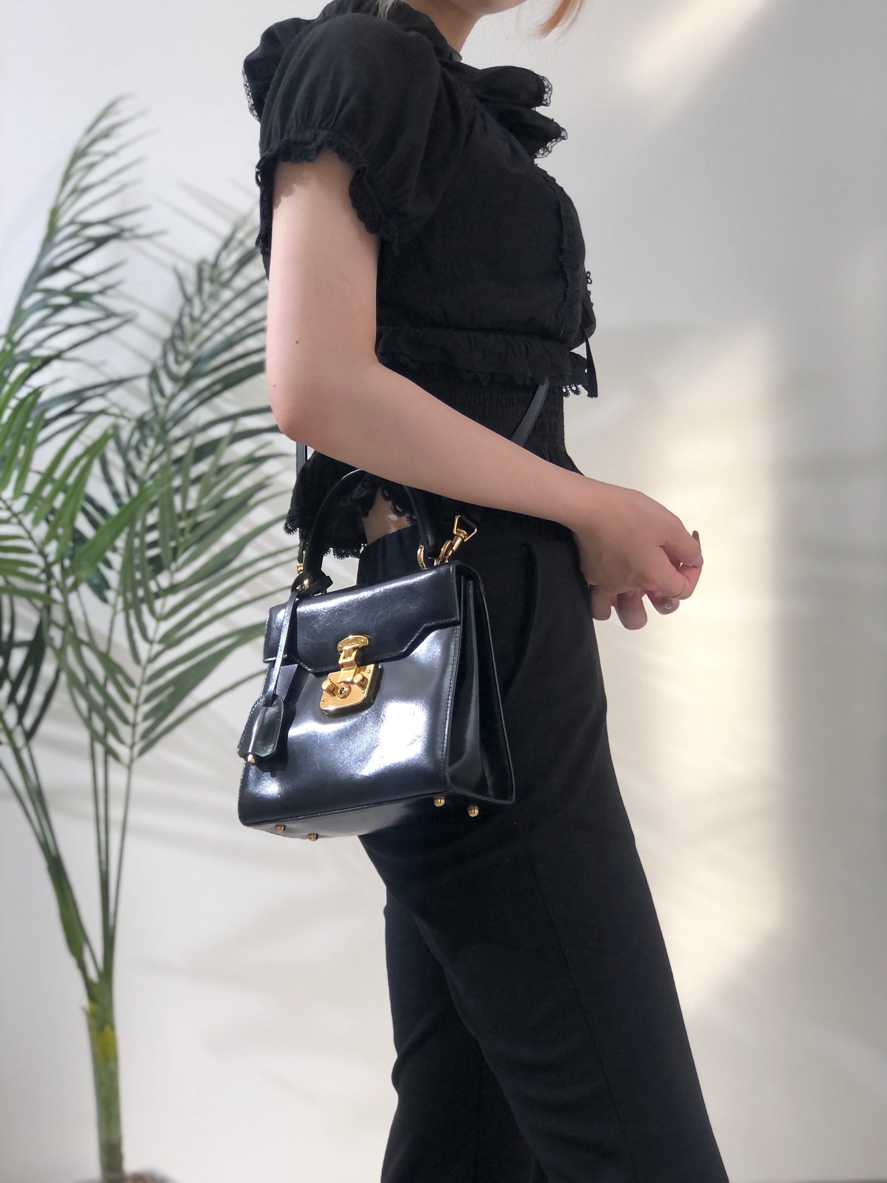 GUCCI グッチ レディロック レザー ミニバッグ 2way ケリー ショルダー