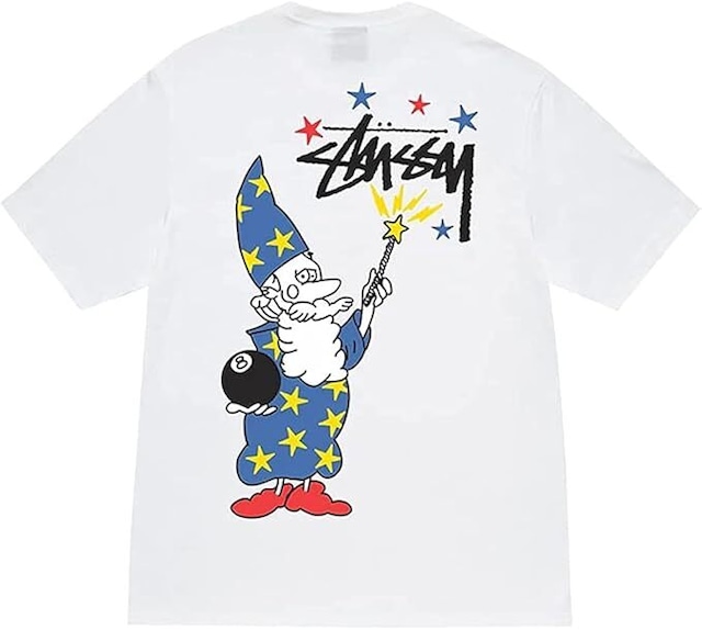 【ステューシー】半袖Tシャツ STUSSY WIZARD TEE TEE WHITE [並行輸入]