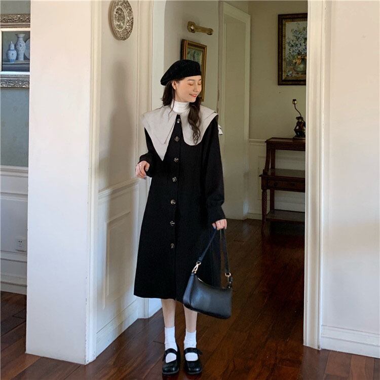 ブラックジャケット ルーズスプリングコート 春物 萌量不足20097805214