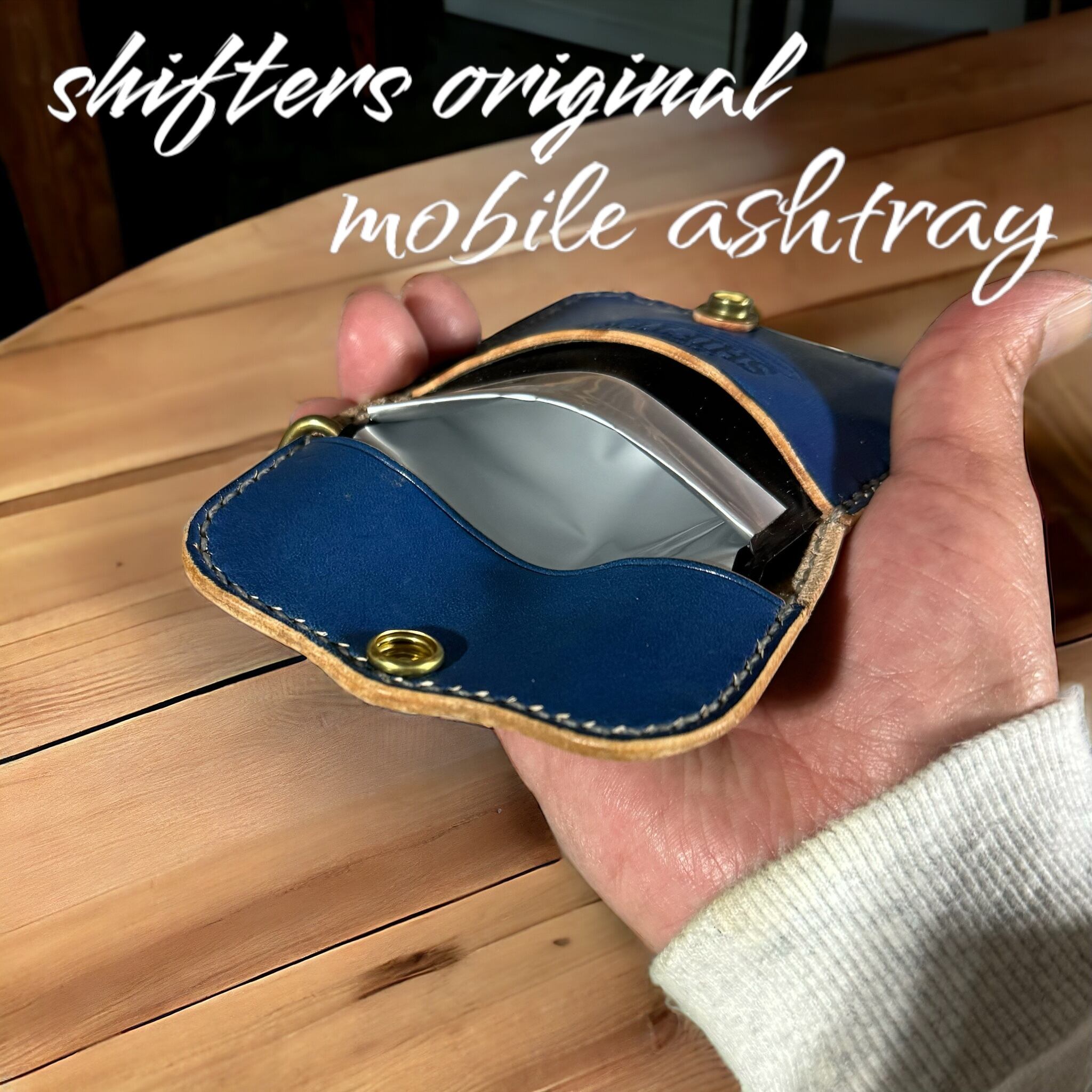 shifters original Mobile ashtray 携帯灰皿 真鍮金具 ハンドメイド