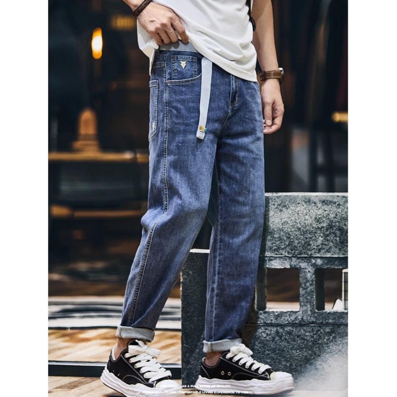 ヴィンテージウォッシュ テーパードデニム 10132