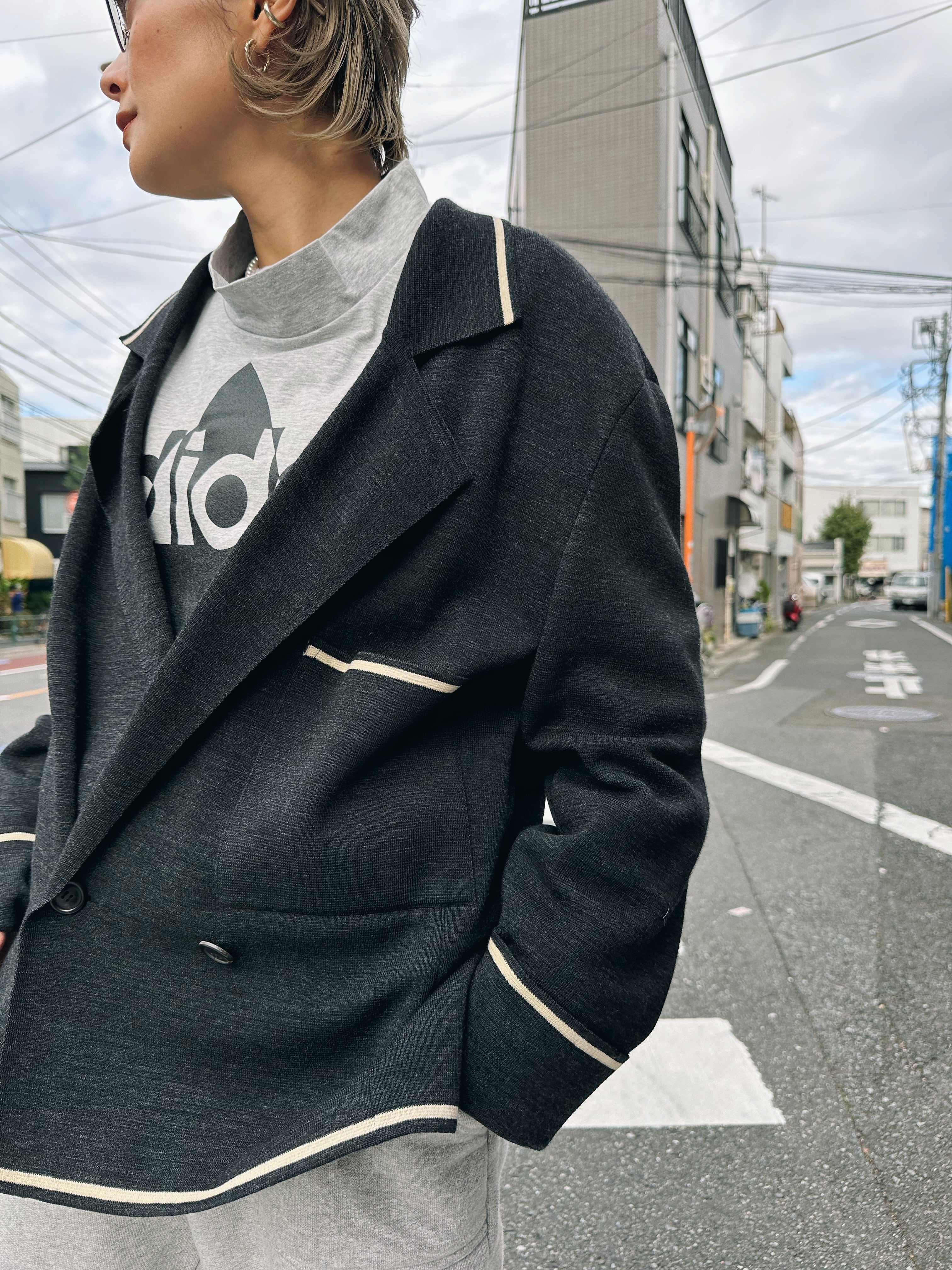 (KN456)Old ISSEY MIYAKE knit jacket