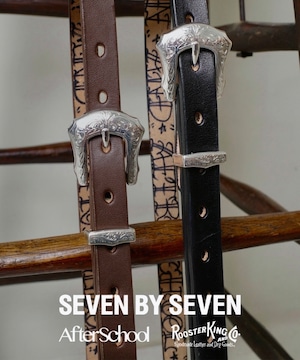 【SEVEN BY SEVEN x Rooster King＆Co. x After School 】 / 800-6177208 EXCLUSIVE WESTERN BELT (BROWN)